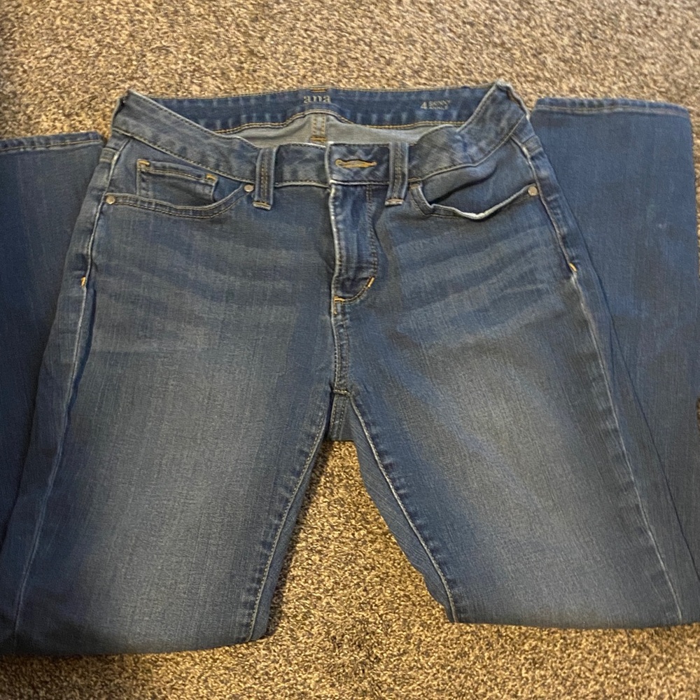 a.n.a Women's Straight Leg Jeans in Deep Blue
